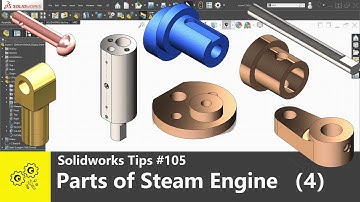 Solidworks tips #105 | parts of Steam Engine with Horizontal Beam (4) | tutorial for beginner