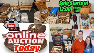 Live 4 hour auction! Coins, Rare Hallmark Ornaments, Large Longaberger Baskets and much more!