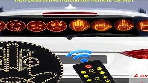 Car Expression Remote Control Led Lighting Road Rage Middle Finger Gesture Palm Light Accessories