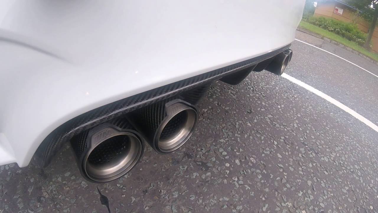 BMW M4 performance exhaust pipes cold start + drive YouTube
