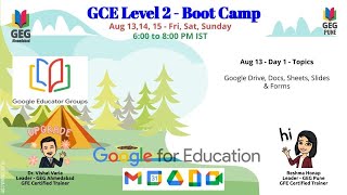 GCE Level 2 Bootcamp - Day 1