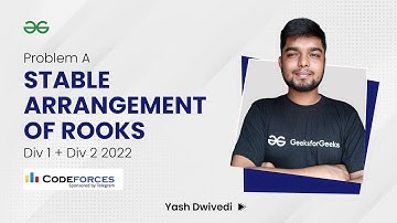 Problem A | Stable Arrangement of Rooks | Hello 2022 CodeForces Div 1 + Div 2 | Yash Dwivedi