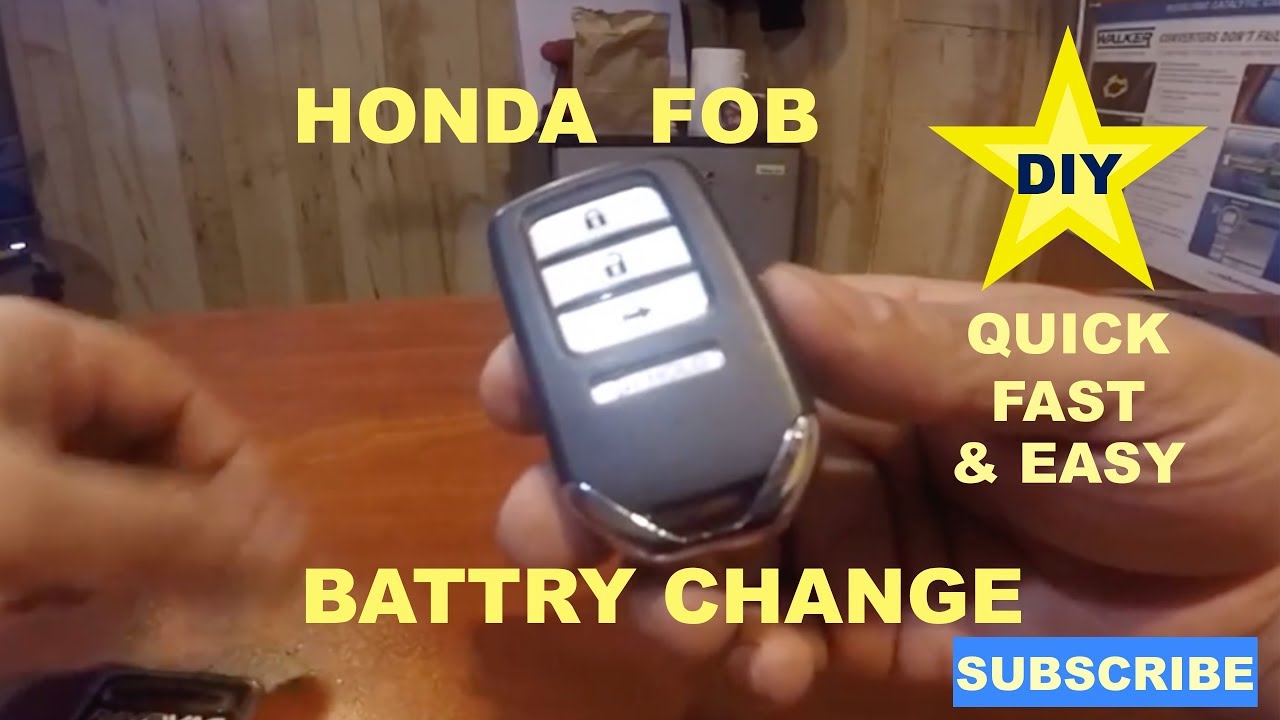 2014 Honda Accord KEY FOB battery replacement - YouTube