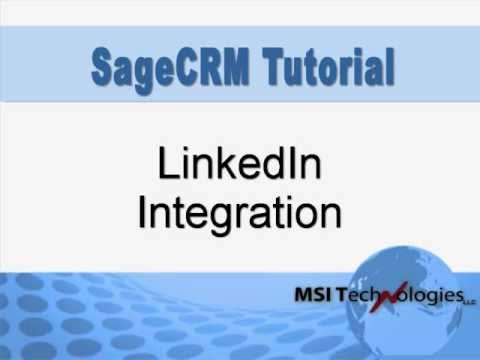 Sage CRM LinkedIn Integration