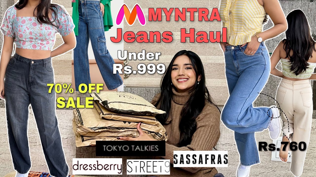 Myntra Jeans Haul starting Rs.351 only | Perfect Tips to buy jeans online |  Myntra Haul - YouTube