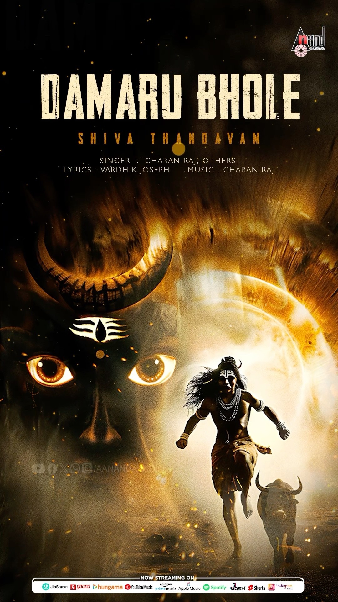 Damaru Bhole #shorts  | Shiva Thandavam | Charan Raj | Vardhik Joseph