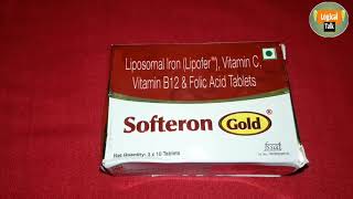 Softeron gold tablet vit b12 vit c & iron supplement use dose full review hindi me screenshot 2