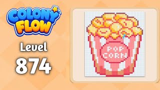 Colony Flow level 874 walkthrough solution gameplay 