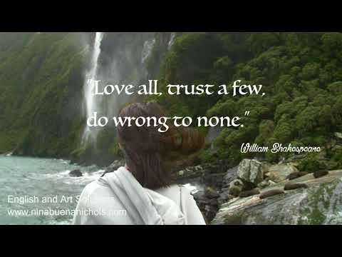 William Shakespeare Quote- Love all, trust a few...