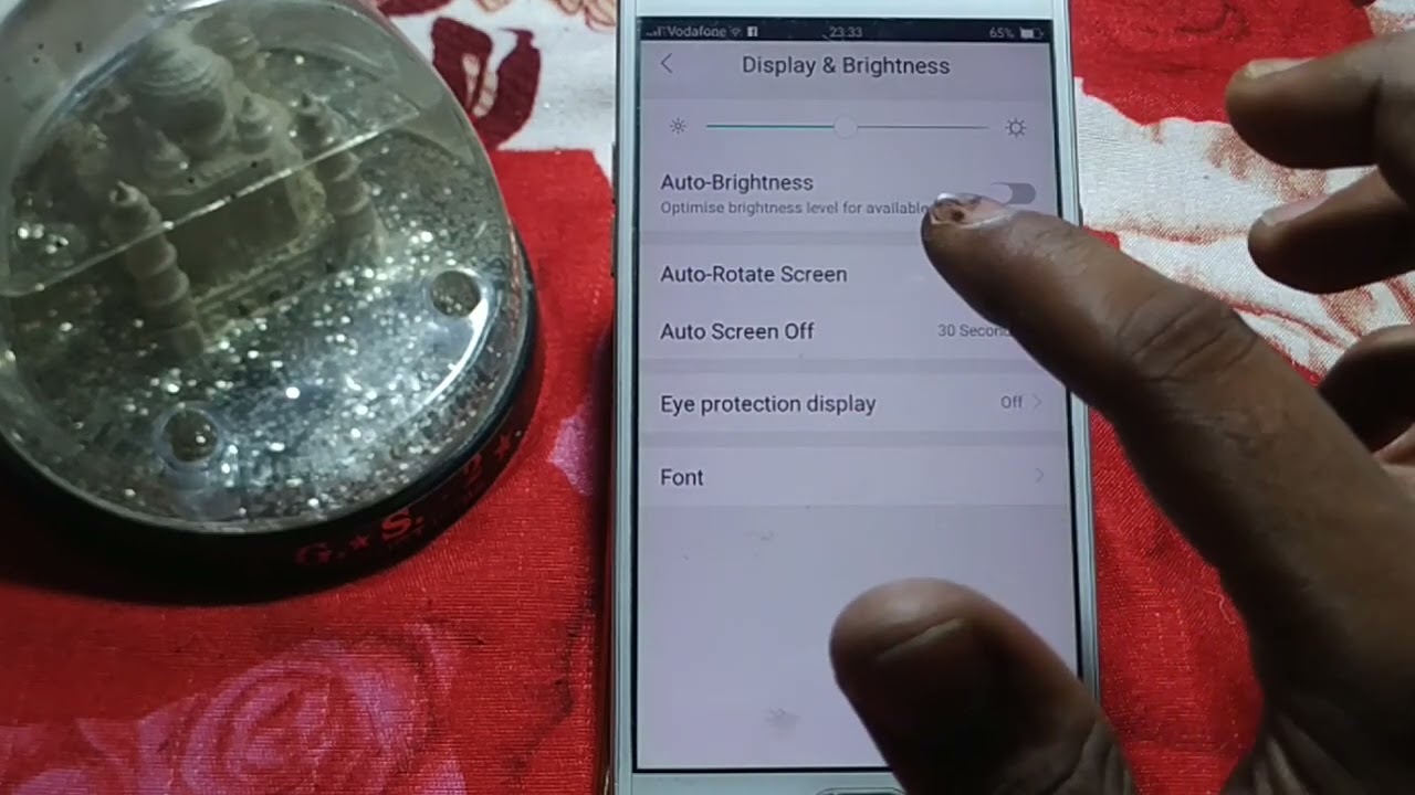 how to turn off outo brightness mode oppo A83