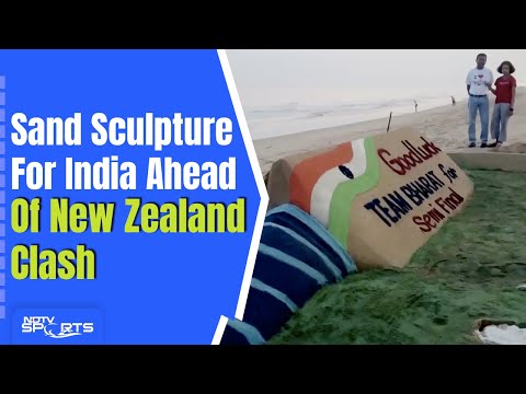 Sand Artist Sudarshan Pattanaik's Sculpture For India Ahead Of New Zealand Clash | World Cup 2023