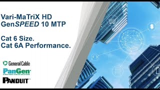 Vari-MaTriX HD and GenSPEED 10 MTP Cable- Industry's Smallest Category 6A Cable