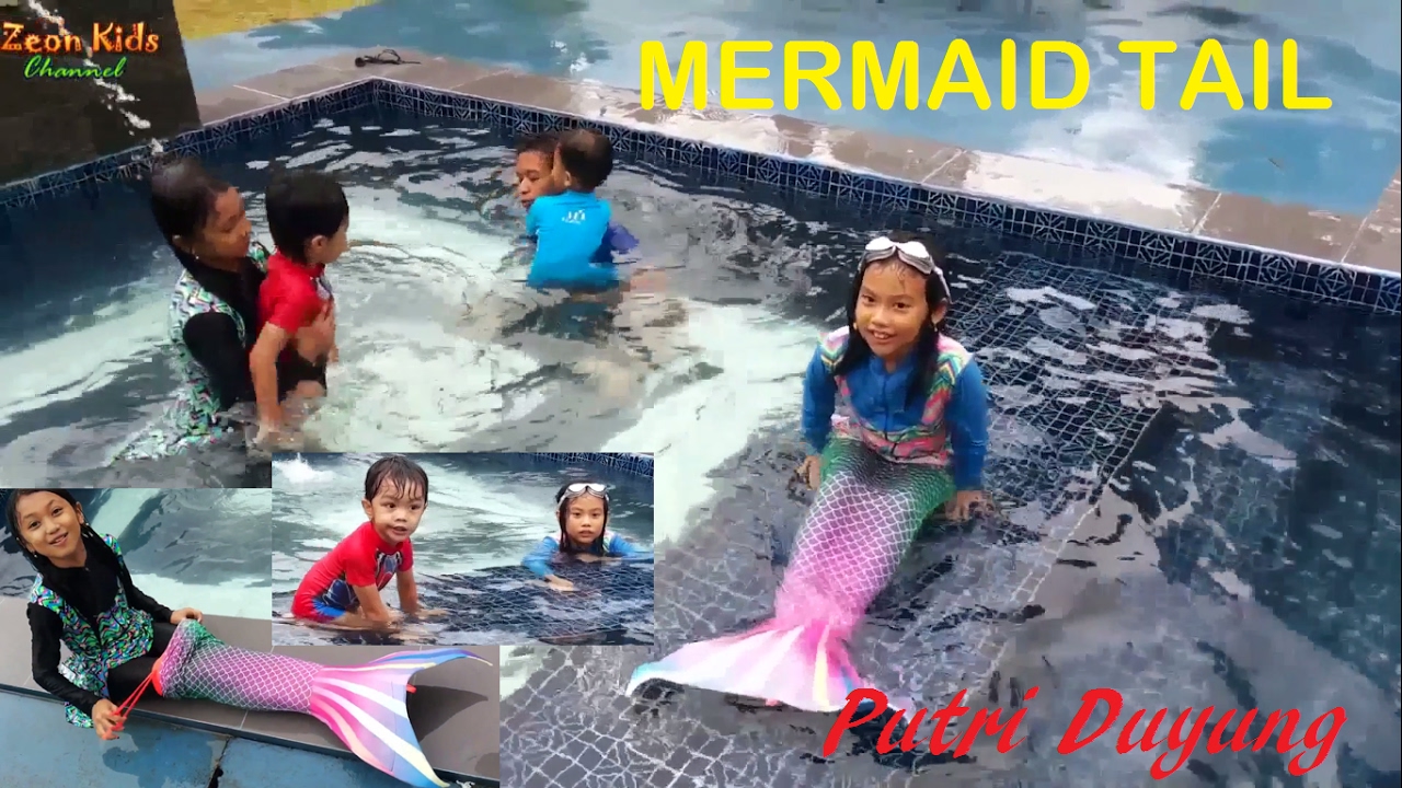 Berenang Dengan Kostum Mermaid Ada Putri Duyung Di Kolam Renang