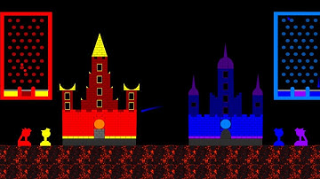 Castle Destruction #3- Marble Race in Algodoo