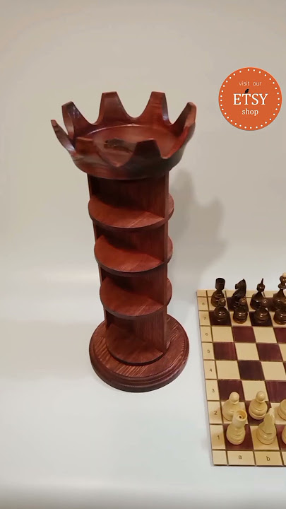 This Incredible Rook Tower Has a Pack-away Flexible Wooden Chess Board That  Wraps Around It