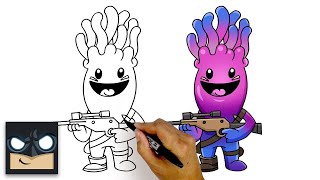 how to draw jellie new fortnite skin