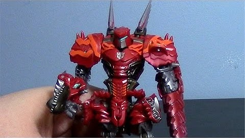 Transformers Age of Extinction Deluxe Class Dinobot Scorn Figure Review