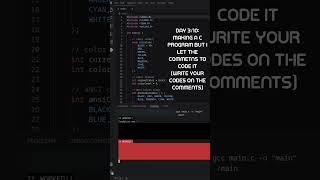 Day 3 - Letting the comments to code in C (SORRY FOR THE DELAY)