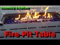 Fire pit table  assembly  review  enjoy your back yard