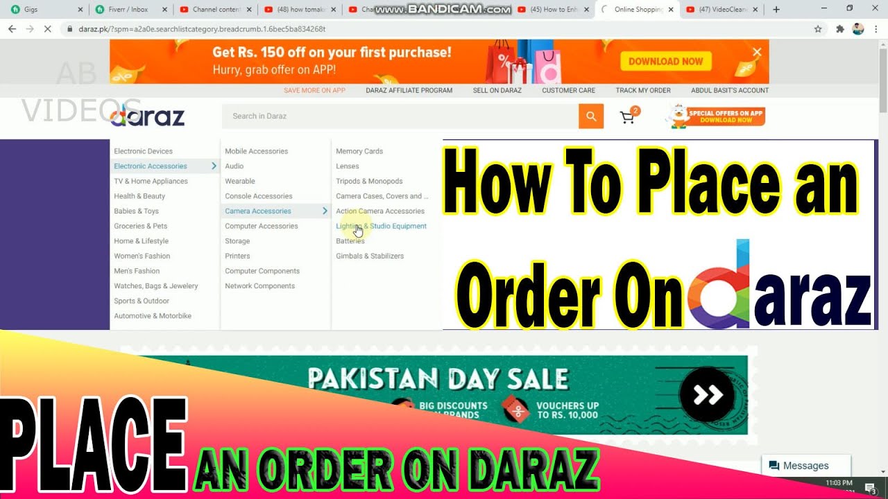 Place an order On Daraz How to Place an order On Daraz in 2021