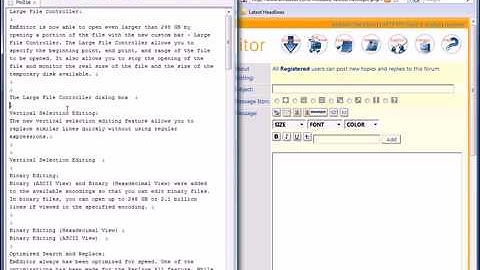 EmEditor Text Editor Drag and Drop Feature