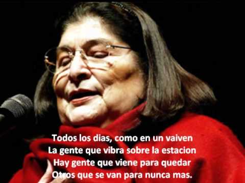 Mercedes Sosa - Encuentros y Despedidas - YouTube