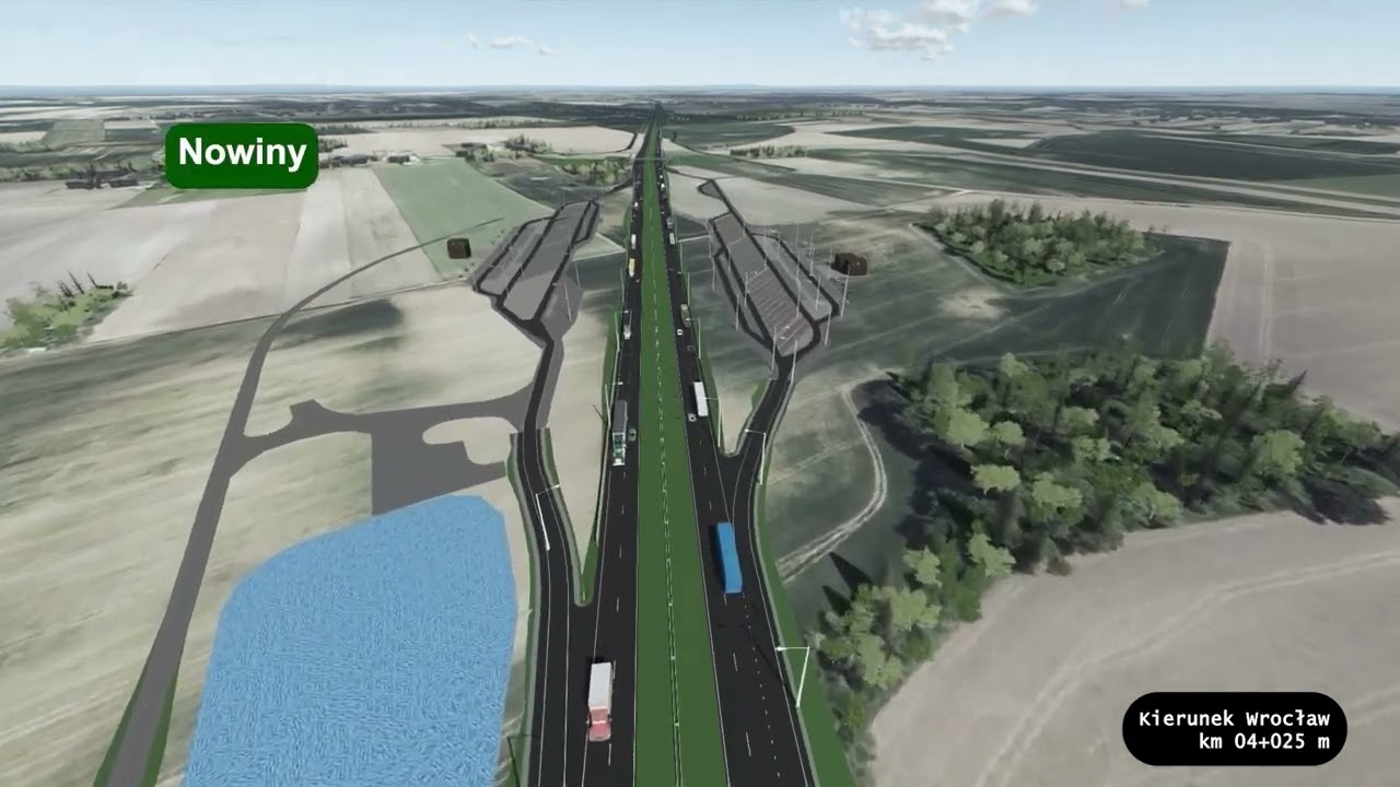 S8 Kobierzyce Południe – Kobierzyce Północ, wizualizacja trasy