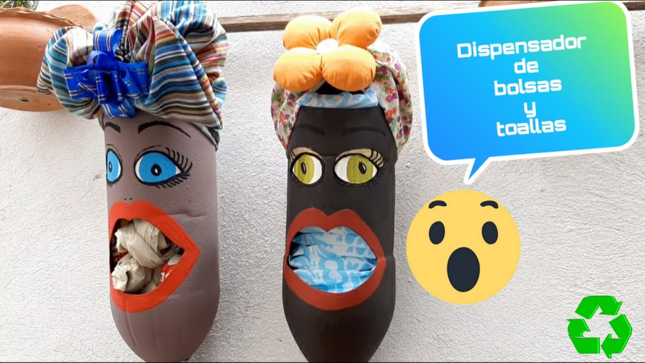 DIY: Un bonito dispensador de bolsas con una botella reciclada