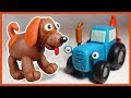 Как слепить СОБАКУ из пластилина. Синий Трактор. DOG in Plasticine.