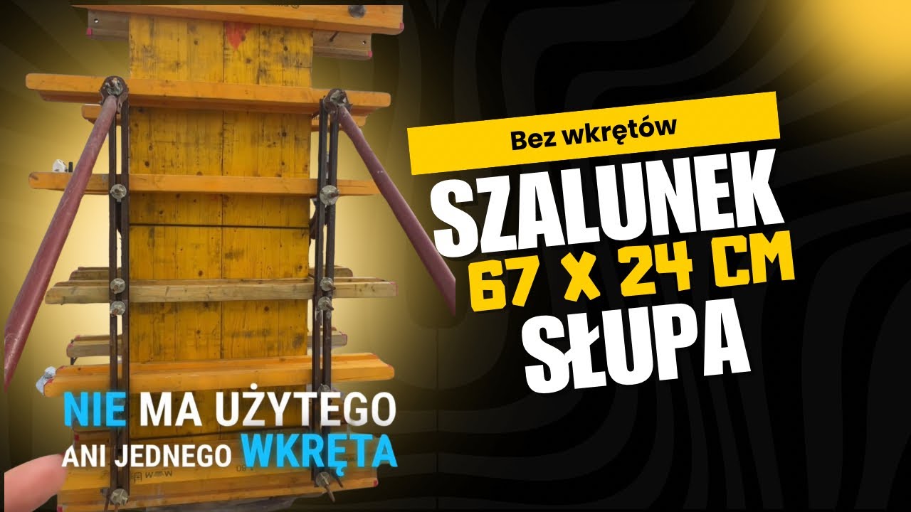 Szalunek słupa betonowego 67x24 cm bez ani jednego wkręta i ani jednego gwoździa! #budowadomu