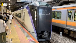 【臨時特急あずさ78号】E353系S112編成が立川駅を発車するシーン（8078M）2022.8.14