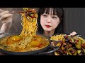 신라면에 아삭아삭한 오이소박이 올려서 호로록 먹방😋 SPICY RAMYEON & CUCUMBER KIMCHI MUKBANG | ASMR EATING SOUNDS