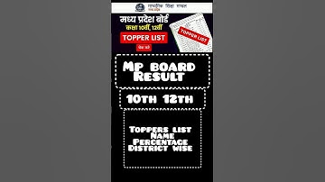 mp board topper list 2025 | mp board 12th topper | mp board 10th topper list 2025 #mpboard