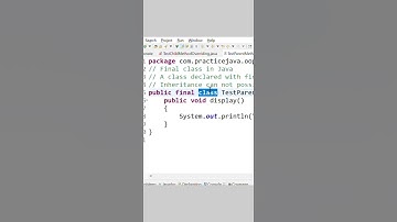 How to write a Final Class in Java