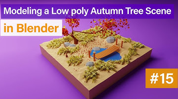 3D Modeling Low Poly Autumn Tree in Blender - 15