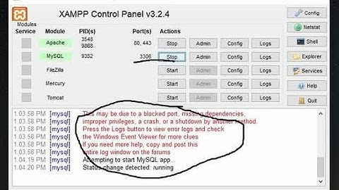 APACHE XAMP SERVER MYSQL NOT STARTING || FIX PROBLEM ||