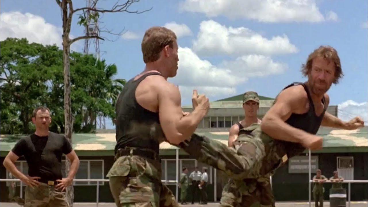 Chuck Norris  Fight Scene   Recruit Training Delta Force 2 The Colombian Connection 1990