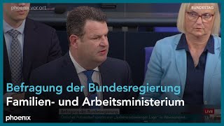 Befragung der Bundesregierung mit Hubertus Heil und Lisa Paus