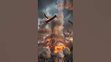 A Meteor Just Hit the Eiffel Tower 😱☄️🗼#eiffeltower #meteor #metal #humanity #end #dangerous #ai