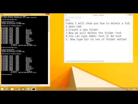 How to delete a Folder form Ms-Dos(Command Prompt)