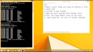 How to delete a Folder form Ms-Dos(Command Prompt)