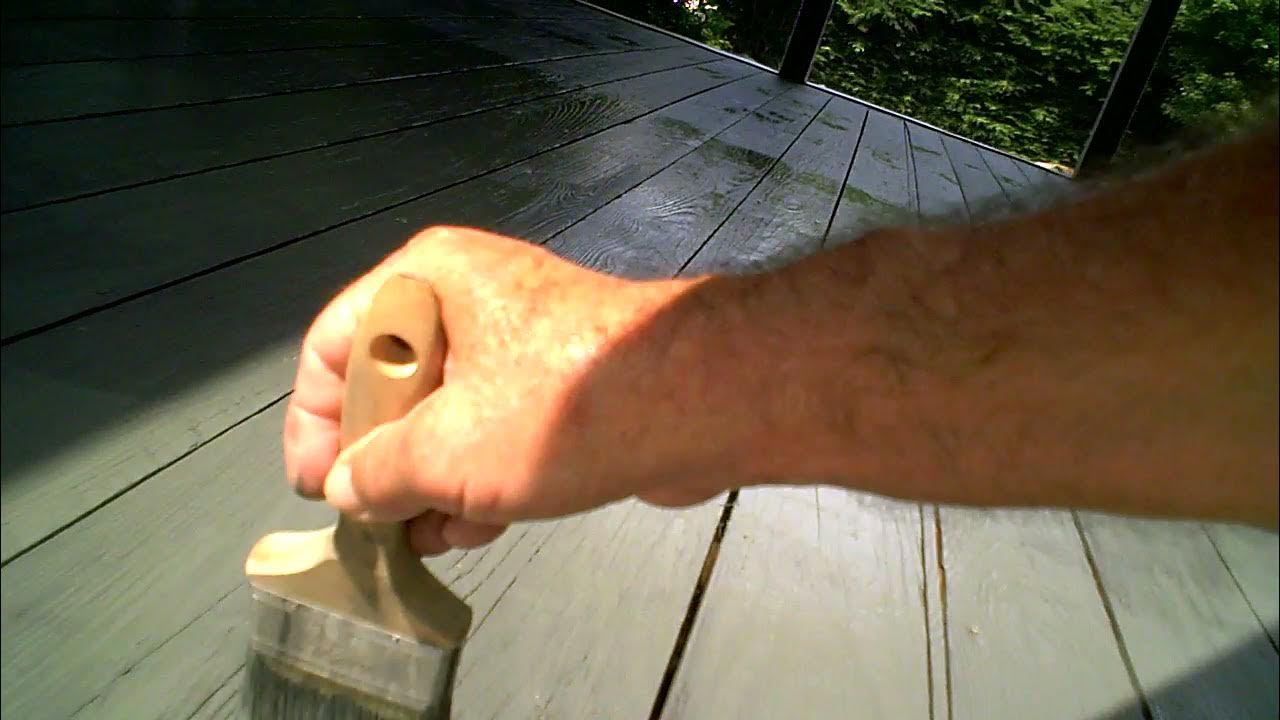 first coat painting the porch floor... YouTube