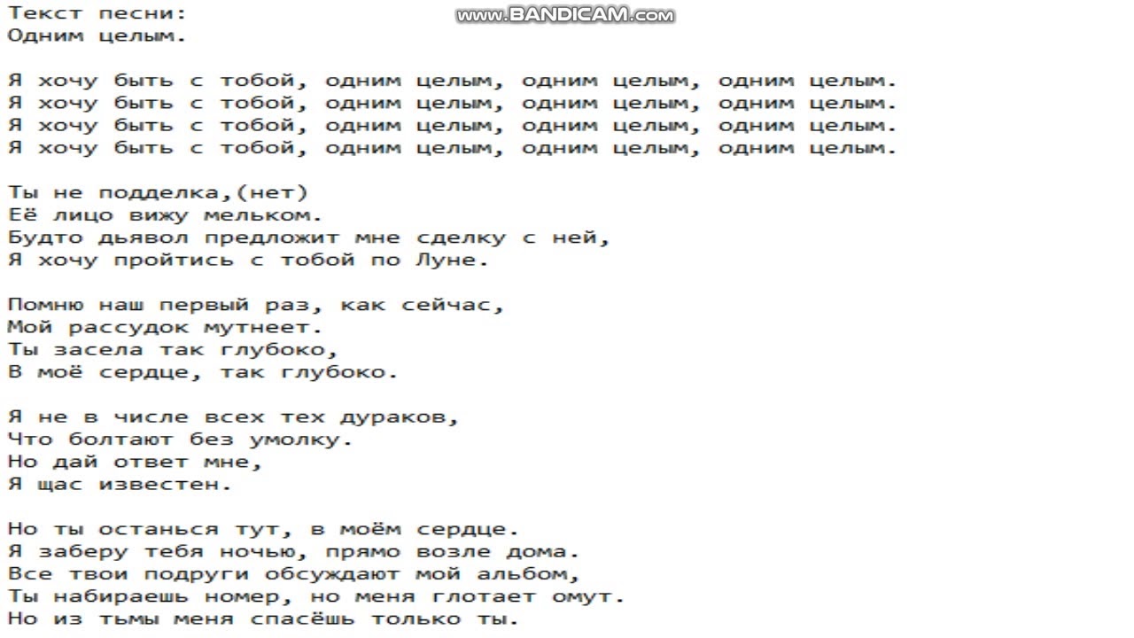 Текст песни. Одним целым текст. Текст песни один. Текст песни одним целым.