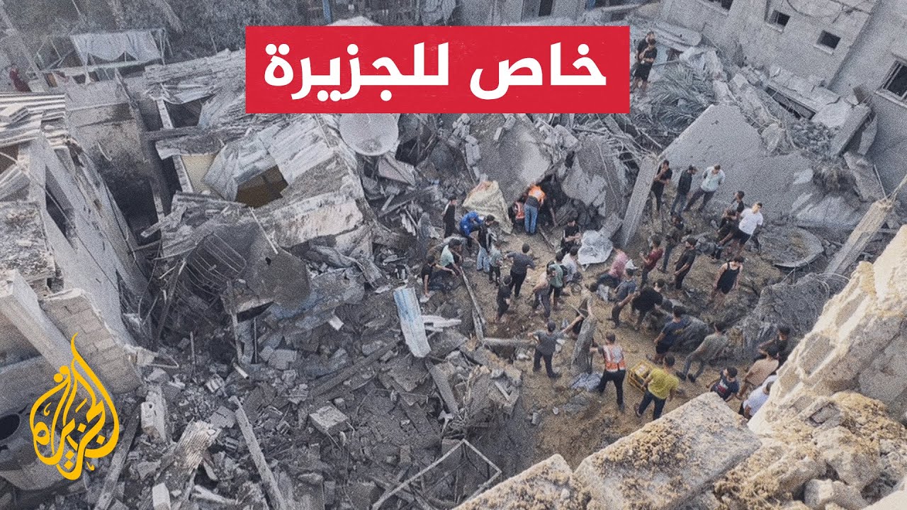 حرب غزة.. مشاهد من قصف صباح اليوم في استهداف منزل في مخيم المغازي