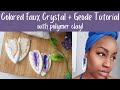 POLYMER CLAY EARRINGS FAUX CRYSTAL GEODE TECHNIQUE | DRUZY POLYMER CLAY TECHNIQUE | FAUX CRYSTAL