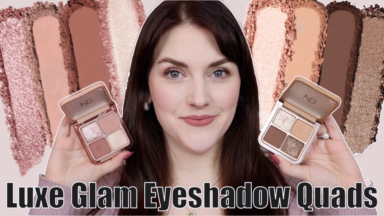 🌟 NATASHA DENONA LUXE GLAM COMPACT EYESHADOW QUADS 🌟 Swatches, Try-On, and Comparisons!