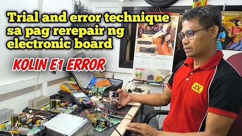 E1 ERROR | TRIAL AND ERROR REPAIR TECHNIQUE | KOLIN