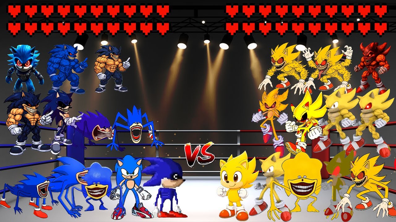 Битва мемов: Sonic Monster Evolution против Super Sonic Monster Evolution!