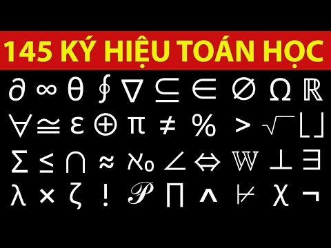 Video List of 145 mathematical symbols - youtube