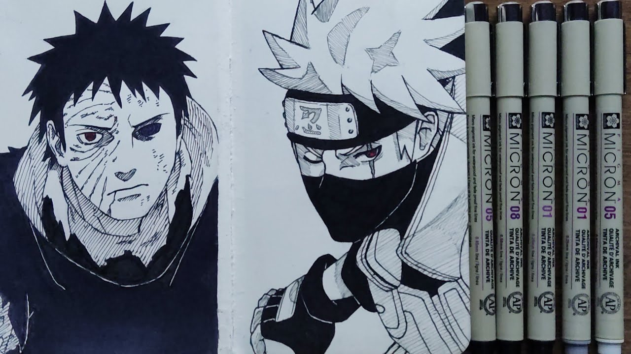 Sketchbook Kakashi Desenhos, com folhas grossas 120g 96 páginas Off-set ou  Pólen Bold.